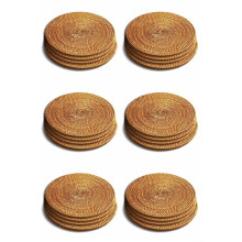 24 Stuks Rotan Onderzetters voor Warme Gerechten, Geïsoleerde Warme Pads, Duurzame Pannenlap voor Tafel, Hittebestendige Matten voor Keuken