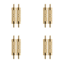 Placcato Oro Rca Connettore Convertitore Adattatore Maschio Rca Maschio-Maschio Professionale (8 Pezzi)