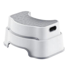 Tabouret de Toilette 2 en 1 Réglable pour Adultes - Tabouret de Toilette Robuste et Antidérapant pour L'Apprentissage de la Propreté