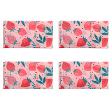 4Set Reusable Beeswax Cloth Wrap Food Fresh Bag Lid Jungle Party Bees Wax Wrap for Sandwich Cheese