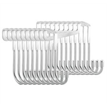 10 Pack over Door and Cabinet Hooks - for Towels, Bags, and Clothes, Space-Saving Bathroom, Kitchen, or Dorm Room Door
