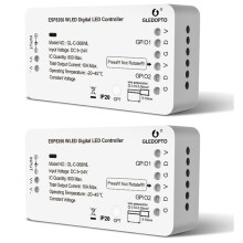 2X GLEDOPTO Controlador LED WLED ESP32, Regulador Inteligente con Función de Color Segmentado 800IC para Tiras de Luces RGBWS2811/2812B/2813 con WIFI