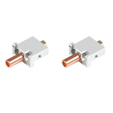 2X for FLSUN V400 3D Printer Hotend Nozzle Extruder Parts Print Brass Heat Block Throat Copper Plated