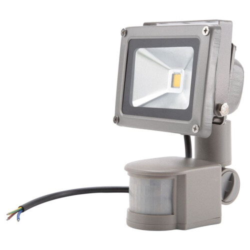 3X Warm White LED Spotlight Floodlight Spotlight Floodlight with LED Lighting and PIR Motion Sensor (10 Watts) 1