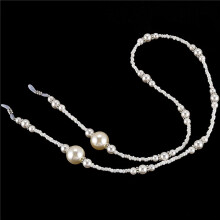 3x White Pearl Beaded Sunglass Eyeglasses Reading Glasses Chain Cord Holder