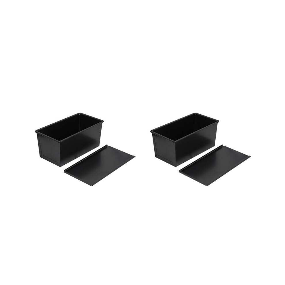 Semoic 2X 450G Carbon Steel Bread Loaf Pan With Cover Bread Toast Mold Lid Heavy Duty Professional Bread Maker Pan