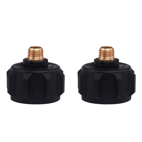 2X QCC1 Propan Adapter Gasregelventil Fitting mit Mutter und 1/4 Zoll Außengewinde