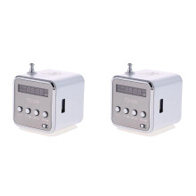 2X TD-V26 Altoparlante Portatile con Supporto per Scheda TF, Radio FM, Lettore Musicale Stereo AUX, Altoparlante