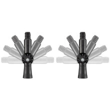 2X Rotatable Angle Adaptor for Threaded Extension Pole Attachments for Threaded Extension Pole Adapter