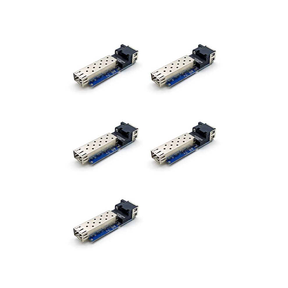 5X 100/1000M Fiber Media Converter Slot Sfp Transceiver Module Gigabit Pcba Fiber Optical Ethernet 4711944847915