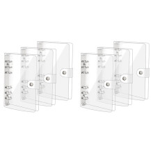 6 Pacote A6 Transparente Macio PVC 6 Capa para Fichário Pasta Transparente Capa para Notebook A6 Pasta para Notebook Recarregável