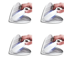 4X Ferramenta Multifuncional para Lixar em Ângulo Semicircular, Suporte para Lixa em Ângulo, Ferramenta Autoadesiva para Polimento de Massa