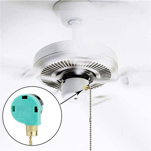 6Pcs ZE-268S6 Ceiling Fan  3 Speed 4 Wire for Ceiling Fans and Wall Lights Pull Chain  Replacement Bronze 2