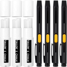 Heat Erasable Fabric for Sewing, Refillable Chalk DIY Markers Bulk for Fabric, Cotton,4 Pens + 60 Premium Refills