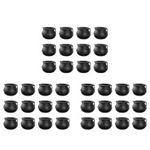 36Pcs  Black Cauldron with Handle Halloween  Witch Cauldron Halloween Pot Candy Holder for Halloween
