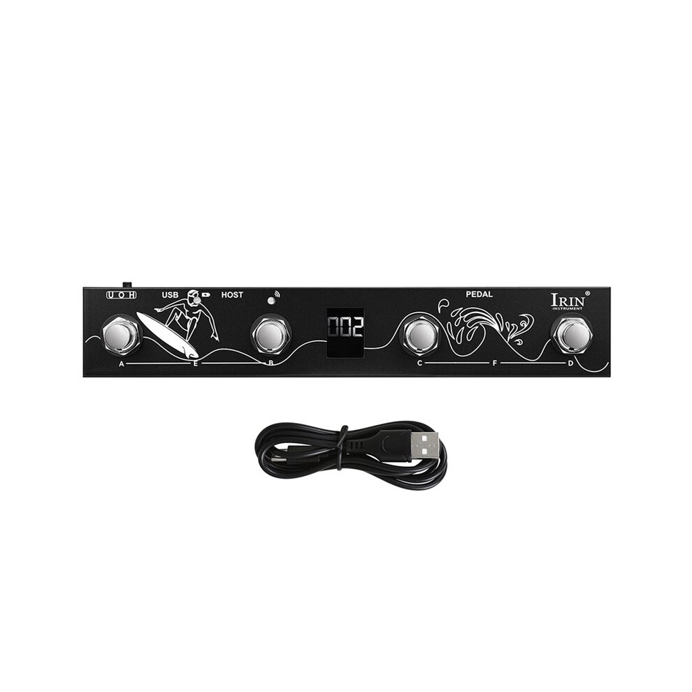 Irin M-Vave Chocolate Wireless Midi Foot Controller 4 Buttons Midi Controller Pedal Bt Rechargeable App Control 6031910610793