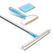 Carpet Rake Pet Hair Remover Set Pet Hair Removal Tool Telescopic Handle Rake for Dog Cat Hair 180Rotation Carpet Shave