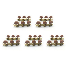 10Pcs Classical Guitar Tuning Pegs Keys Machine Heads 3L3R Professional Guitar Accessories Guitar Parts,Red-Brown