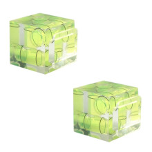 2X Spirit Level Hot Shoe Camera Level 3 Axis Bubble Spirit Level for Digital and Film Cameras