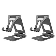 2X Licheers Adjustable Tablet Stand, Universal Tablet Holder, Portable Cell Phone Stand, for 4-13 Inch Devices (Black)