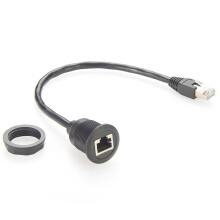 New RJ45 8P8C Male to Female Extension Cable Flush Panel Mount 1Gbps Cat5e Ethernet LAN Network Cable for Stage Light