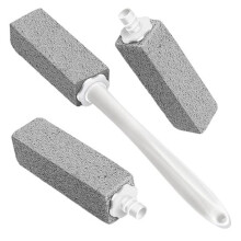 Piedra Pómez para Inodoro (Paquete de 3), Piedra Pómez para Limpiar Bañeras con Mango Extralargo, Cepillo para Inodoros.