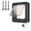 Cat Door with 3 Collar Sensor, RFID Cat Door Collar Activated with Remote Control, 4 Way Locking Black 1