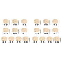 20 Sets Poppenverbindingsstukken, Splitpenverbindingen en Houten Hardboardschijven, Beweegbare Bout, Poppenaccessoires, 20 mm