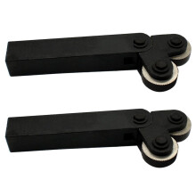 2X Steel Lathe Cutter Tool Holder Hob Knurling Knife +Knurling Wheel 1.0mm HSS Inner Hole Embossing Wheel