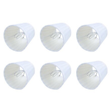 6X Fabric Chandelier Lampshade Holder Clip Sconce Beside Bed Lamp Hanging Light, Light Yellow