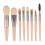(Ginkgo yellow) 8Pcs Mini Makeup Brushes Kit with EVA Bag 4