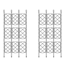 18x Plant Climbing Rattan Frame Climbing Plant Garden Trellis Potted Plant Trellis Plant Support Screen Style Frame
