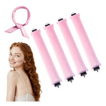 Heatless Hair Curler Velvet No Heat Curling Rod with Elastic Hook for Frizz Overnight Curls