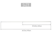 Spring Loaded Extendable Telescopic Net Voile Tension Curtain Rail Pole Rod Rods White 60*110cm