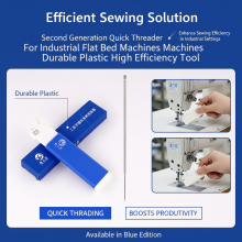 (Blue) Quick Threader for Flat Bed Sewing Machines
