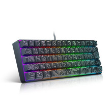 61 Keys RGB Mechanical Keyboard,Portable USB Wired Keyboard   for PC Gaming Laptop