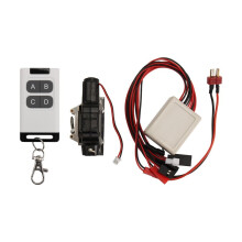 RC Car Metal Winch + Wireless Remote Controller for 1:10 RC Crawler Truck Axial SCX10 90046 TRX4 TRX6, Black