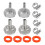 Conjunto de 4 Conectores de Engate Rápido para Barril de Cerveja de 1/4" e 5/16" com Braçadeira e Arruela 1