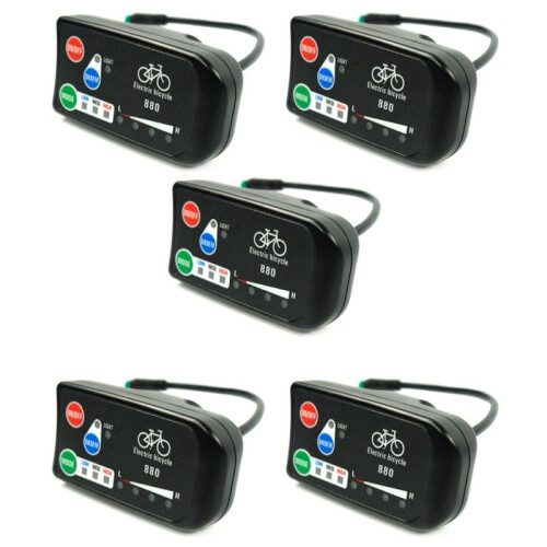 5X Electric Bicycle Display 36V 48V Ebike Ligent Control Panel Lcd Display LED880 Waterproof Controller for KT