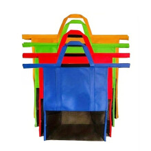 4Pcs Foldable Cart Trolley Supermarket Shopping Storage Bags Reusable Eco-Friendly Grocery Shop Handbag Tote Bag