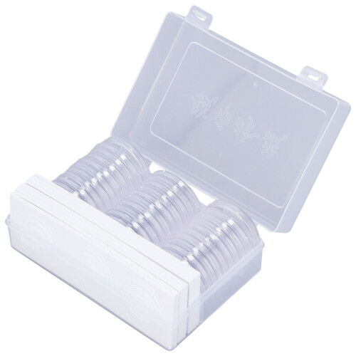 Transparent Plastic Coin Storage Box with Inner Pad 1