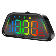 Affichage Tête Haute (HUD) pour Compteur de Vitesse Numérique avec Alerte de Survitesse et Éclairage D'Ambiance Personnalisable