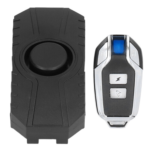 Wireless Bike Alarm with Vibration Sensor, Black 1