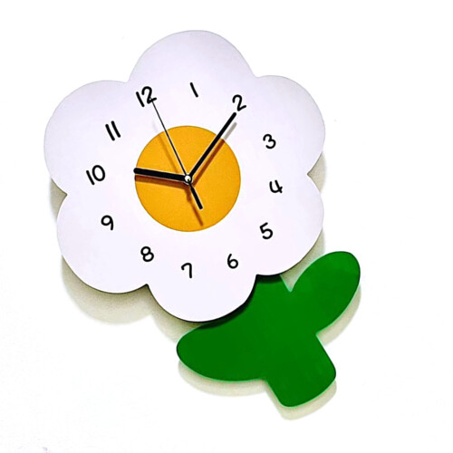 Flower-Shaped Acrylic Wall Clock350g 1