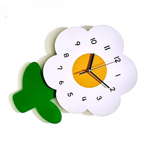 Flower-Shaped Acrylic Wall Clock350g 2