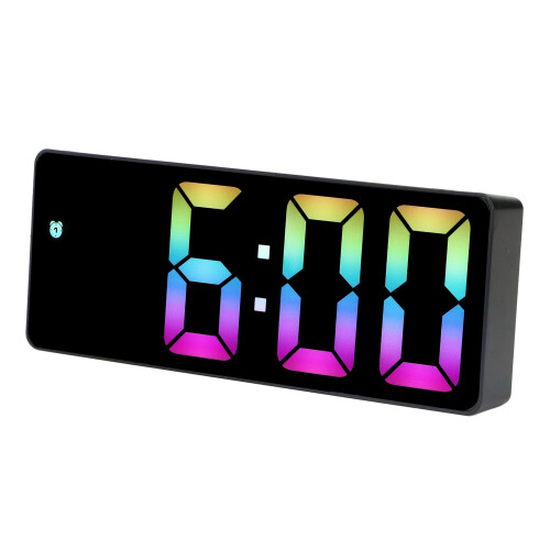 LED Digital Alarm Clock with Large Display, ABS, 16x6x2.6cm 1
