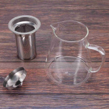 Glass Teapot with Stainless Steel Removable Infuser for Loose Leaf Tea, Bonus Tea Kettle & Infuser Coaster, 950Ml
