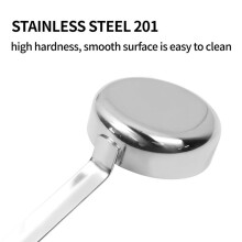 3 Oz 6 Pcs Silver Stainless Steel 201 Long Handle Soup Spoon for Holding Food Kitchen Cooking Stirring Cooking Spoon