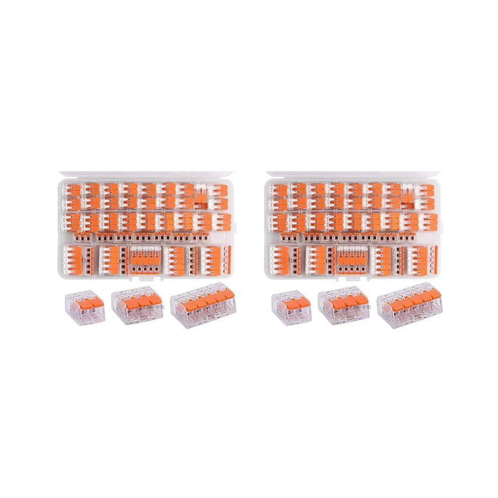 150Pcs For 221 Electrical Connectors Wire Block Clamp Terminal Cable Reusable Quick Home Wire Terminal Connector 4712439048541
