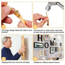 184 Pieces Picture Hanging Kit, 20lb, 30lb, and 50lb Picture Hangers, Metal Picture Hanging Hooks with Nails